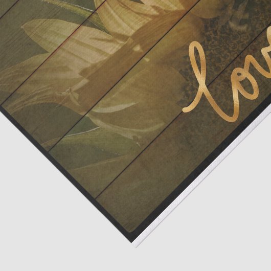 Sonnenblumen Liebe Herz Seidenpapier (Ausschnitt)