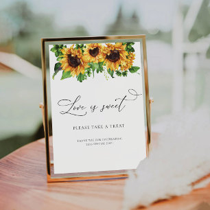 Sonnenblumen Liebe ist süßes Zeichen Sockelschild