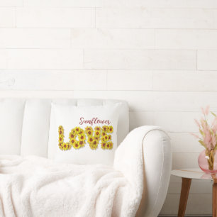 Sonnenblumen-Liebe-Kissen Kissen