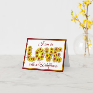 Sonnenblumen-Liebe-Klapp-Grußkarte Karte
