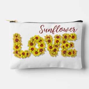 Sonnenblumen-Liebe-Kleine-Kosmetiktasche Zubehörtasche