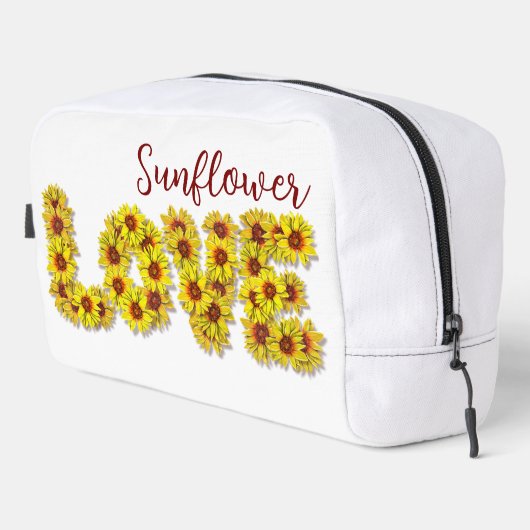 Sonnenblumen-Liebe-Kosmetiktasche Waschbeutel (Rechte Ecke)