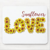 Sonnenblumen-Liebe-Mauspad Mousepad (Vorne)