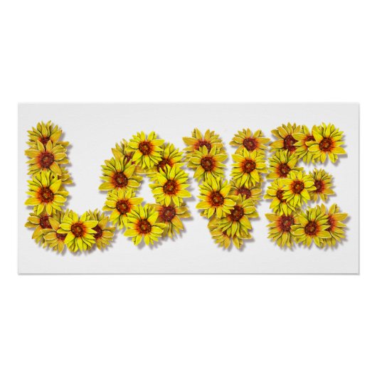 Sonnenblumen-Liebe Poster (Vorderseite)
