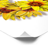 Sonnenblumen-Liebe Poster (Ecke)
