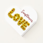 Sonnenblumen-Liebe-Spiralblock Notizblock (Rückseite)