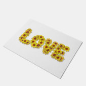Sonnenblumen-Liebe-Türmatte Fußmatte (Schrägansicht)