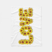 Sonnenblumen-Liebes-Plüschdecke Fleecedecke (Vorderseite)