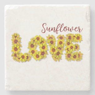 Sonnenblumen-Liebes-Steinuntersetzer Steinuntersetzer
