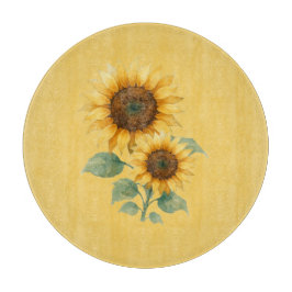 Sonnenblumen Liebhaber Geschenk Glass Schneidebrett