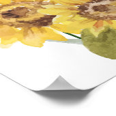 Sonnenblumen Life Celebration Foto Begrüßungsfeier Poster (Ecke)