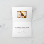 Sonnenblumen Lila Rose Mason Jar Foto Hochzeit Dankeskarte (Innenseite)