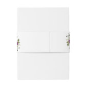 Sonnenblumen Lila Violettblüten Rustikale Hochzeit Einladungsbanderole (Rückseitenbeispiel)