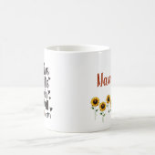 Sonnenblumen Live Life Personalisiert Kaffeetasse (Mittel)
