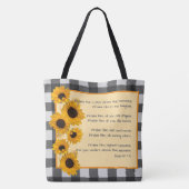Sonnenblumen-Lob-Tasche Tasche (Rückseite)