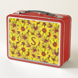 Sonnenblumen-Lunchbox Metall Brotdose