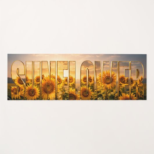 Sonnenblumen Luxus-Botanischer Blumen-Dekor Yogamatte (Vorderseite (Horizontal))