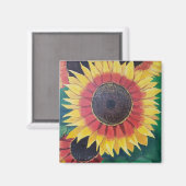 Sonnenblumen Magnet (Vorderseite/Rückseite)