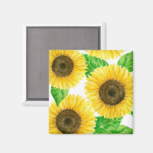 Sonnenblumen Magnet (Vorderseite/Rückseite)