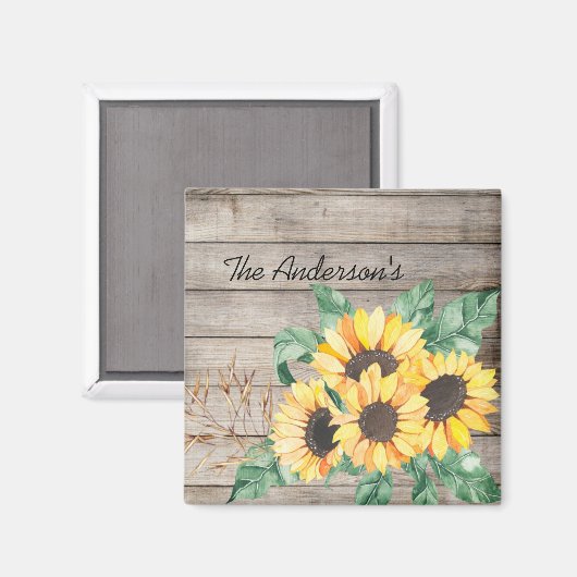 Sonnenblumen Magnet (Vorderseite/Rückseite)