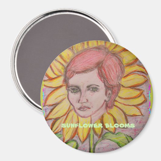 Sonnenblumen Magnet (Vorderseite/Rückseite)