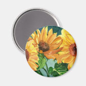 Sonnenblumen Magnet (Vorderseite/Rückseite)