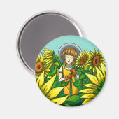 Sonnenblumen Magnet (Vorderseite/Rückseite)