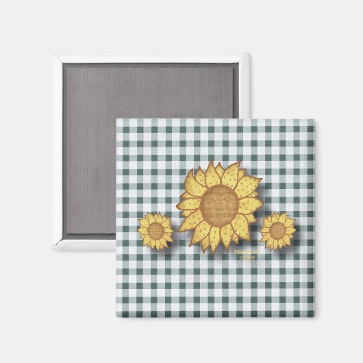 Sonnenblumen Magnet (Vorderseite/Rückseite)