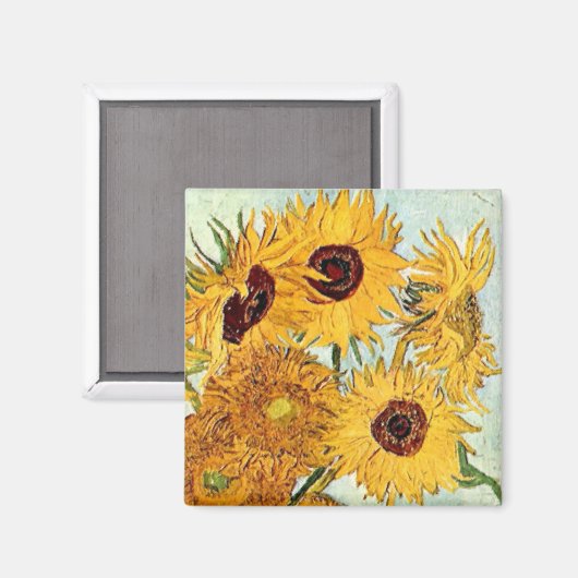 Sonnenblumen Magnet (Vorderseite/Rückseite)