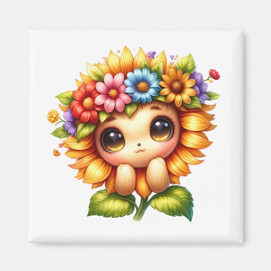 Sonnenblumen-Magnet   Magnet (Vorne)