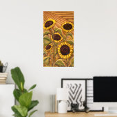 Sonnenblumen Malerei kanadischer Landschaftsbilder Poster (Heimbüro)