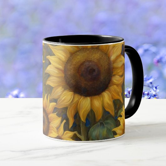 Sonnenblumen Malerei Sommergeschenk Kaffee Tasse