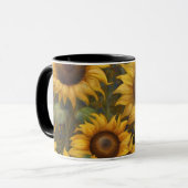 Sonnenblumen Malerei Sommergeschenk Kaffee Tasse (Vorderseite Links)