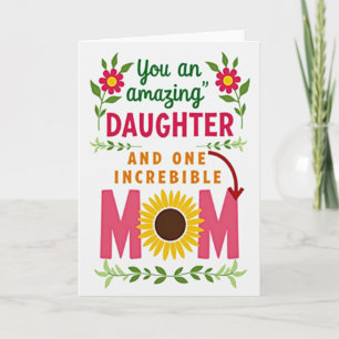 Sonnenblumen-Mama-Illustrationskarte Karte