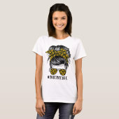 Sonnenblumen Mama leckere Brennen-Sonnenbrillen-Mo T-Shirt (Vorne ganz)