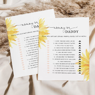 Sonnenblumen-Mami oder Papa-Babyspiel