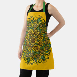 Sonnenblumen Mandala Nature Lover Sonnenblumen Blu Schürze