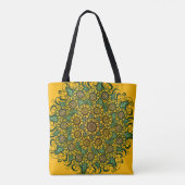 Sonnenblumen Mandala Nature Lover Sonnenblumen Blu Tasche (Rückseite)
