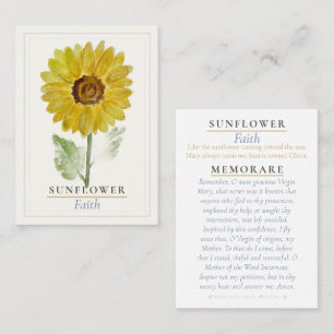 Sonnenblumen-Marianischer-Garten-Heilige-Gebetskar Visitenkarte