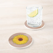Sonnenblumen Marigold auf rustikalen Holzplatten Untersetzer (Seite)