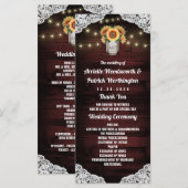 Sonnenblumen-Mason-Glas-Hochzeitsprogramme aus Hol Programm (Vorne/Hinten)
