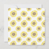 Sonnenblumen Mason Jar Brautparty Einladung (Rückseite)