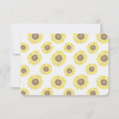 Sonnenblumen Mason Jar Wedding RSVP Karte (Rückseite)