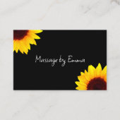 Sonnenblumen Massage Ernennung Visitenkarten Visitenkarte (Vorderseite)