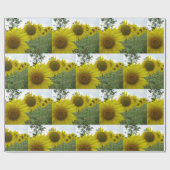 Sonnenblumen Matte Wrapping Paper Geschenkpapier (Flach)