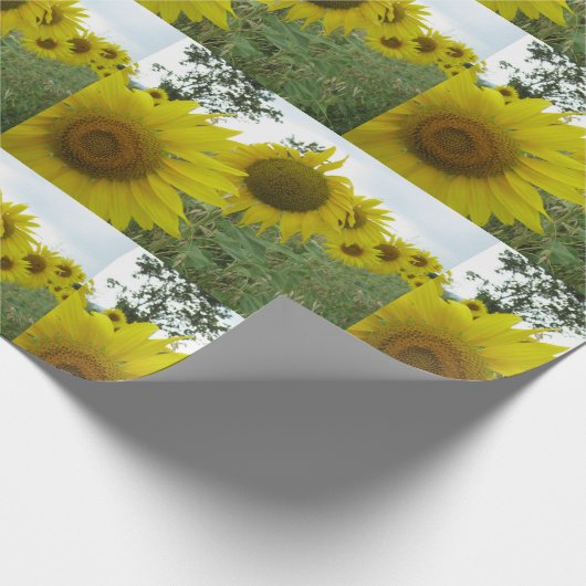 Sonnenblumen Matte Wrapping Paper Geschenkpapier (Ecke)