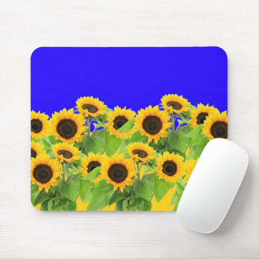 Sonnenblumen Mauspad Ukraine Flaggenfarben (Mit Mouse)