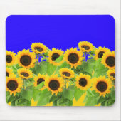Sonnenblumen Mauspad Ukraine Flaggenfarben (Vorne)