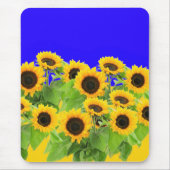 Sonnenblumen Mauspad - Ukraine Flaggenfarben (Vorne)