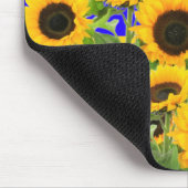 Sonnenblumen Mauspad Ukraine Flaggenfarben - Freih (Ecke)